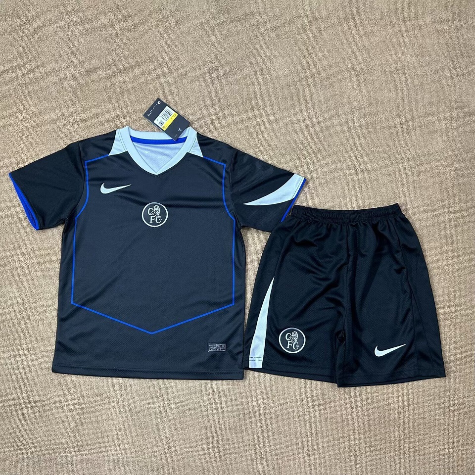 Kids-Chelsea 25/26 Third Black Soccer Jersey